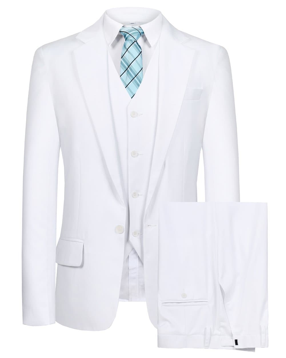 Hanayome Mens Suits 3 Piece Suit Slim Fit Wedding Dinner Tuxedo Suits Men Business Casual Jacket & Waistcoat & Trousers