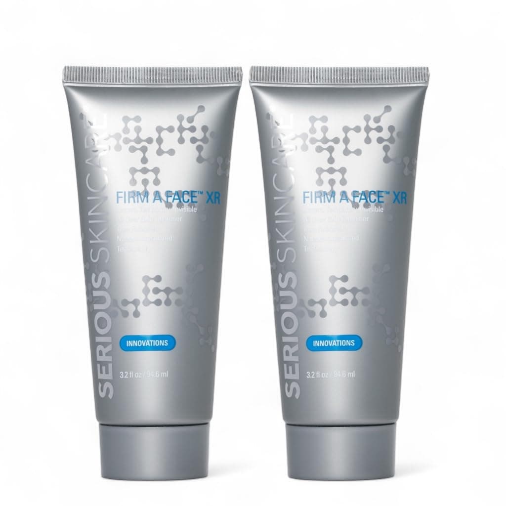 Serious Skincare Firm A Face XR Temporary All Over Skin Tightener - Instantly Smooth The Appearance of Deep Wrinkles, Fine Lines & Enlarged Pores - 2-Pack - (2) 3.2 Fl Oz. Tubes - Time Released