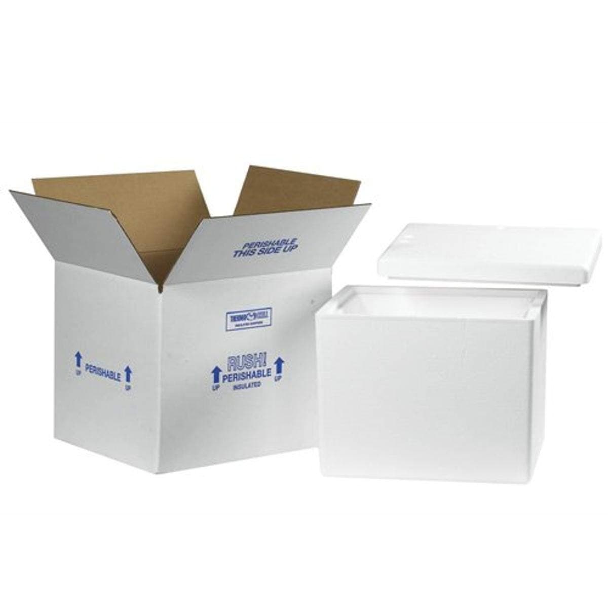 B238C Insulated Shipping Kits, 13 3/4" x 11 3/4" x 11 7/8", White (Pack of 1)