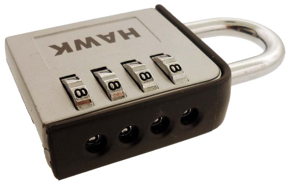 ToolUSA 4 Digit | Customizable Combination Padlock | Robust Zinc Alloy | Multi-Purpose Security