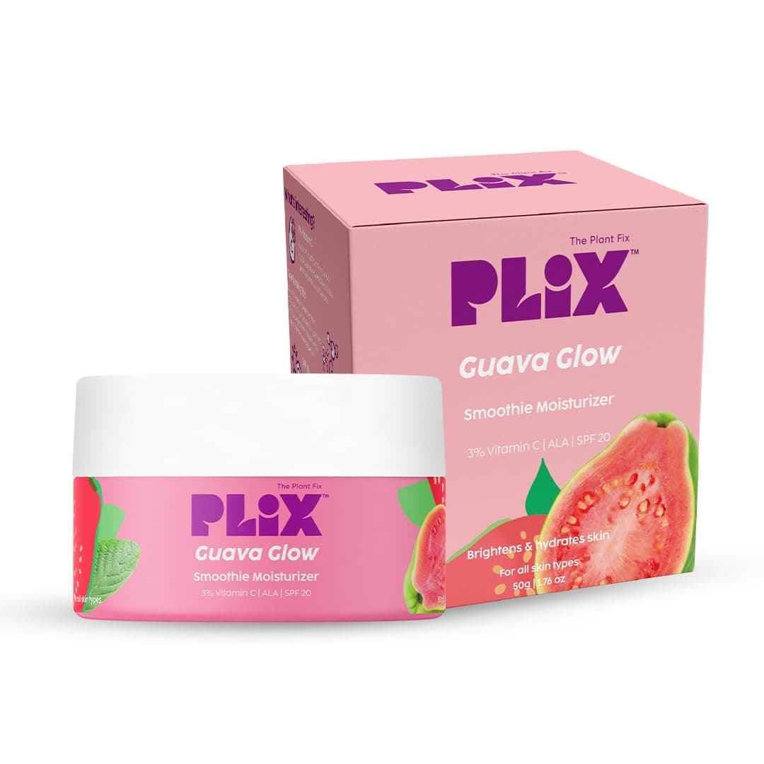 Guava Glow Smoothie Moisturizer For Brighter Skin (50g) | With Vitamin C & ALA | Face Cream For Even-tone Skin, Promotes Hydration | For Men & Women