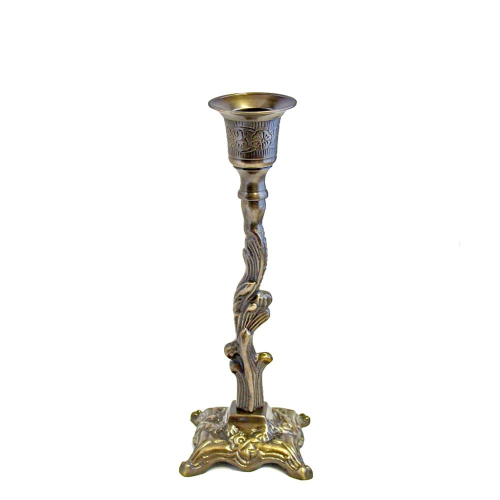 Grehom Candlestick - Spiral Antique, Candle holder made of solid brass