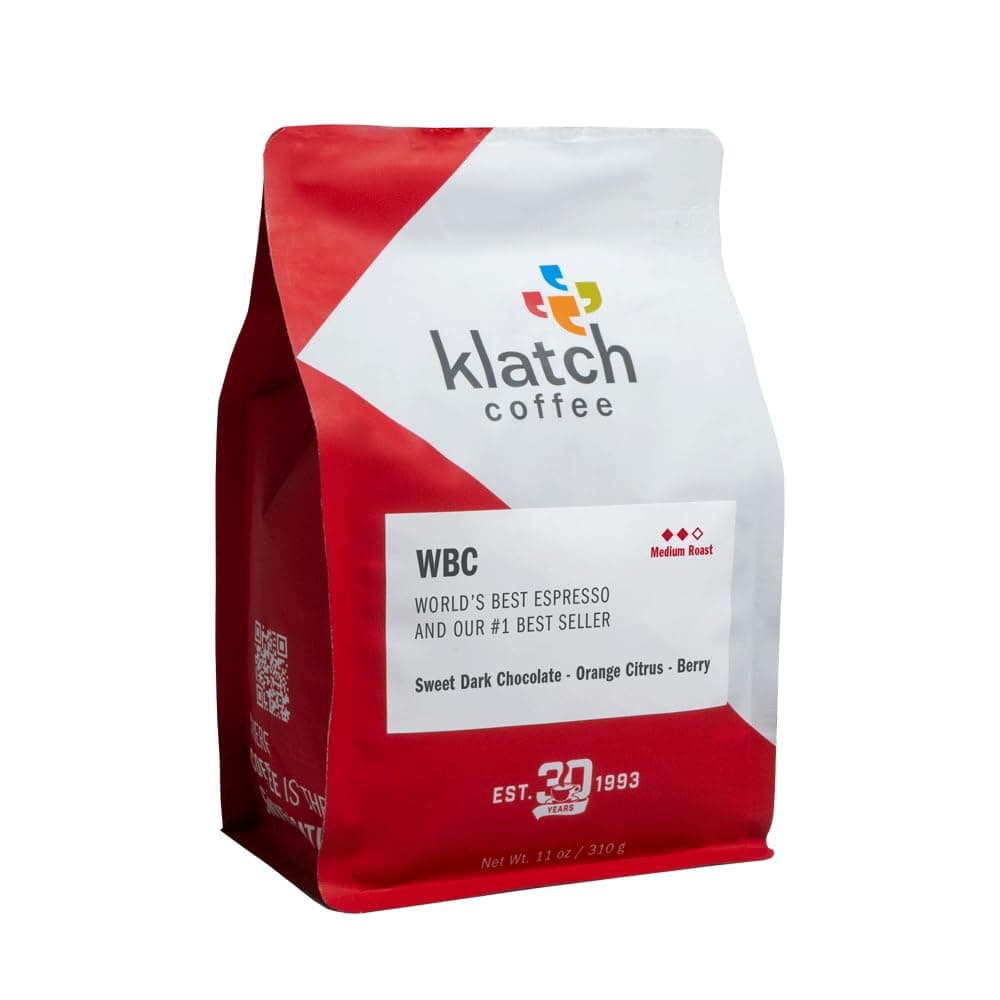 Klatch Coffee WBC World's Best Espresso Medium-Dark Roast, 310 Grams, Whole Bean