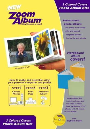 Zoom Album Three 3x3" Color Covers Kit