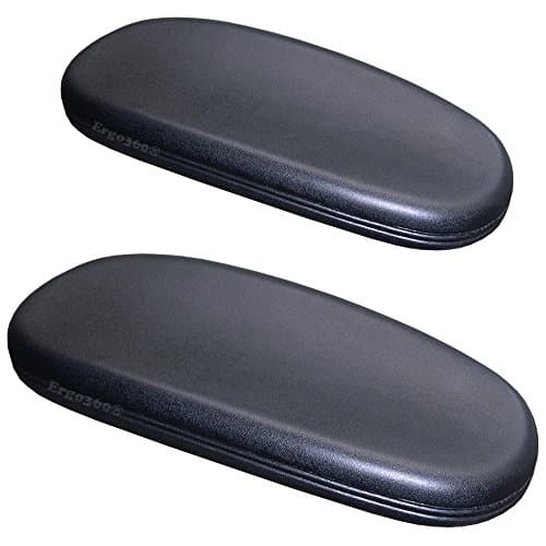 Ergo360 Chair Arm Pads for Office and Desk Chairs Complete Pair with Attachment Screws Soft Cushioning for Comfortable Support to Arms and Elbows Simple Install