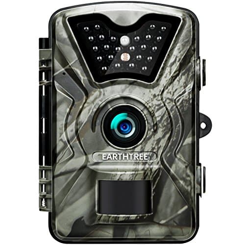Earthtree Trail Game Camera FHD 1080P Hunting Camera with 940nm IR LEDs,0.5s Trigger Speed,Up to 65ft Trigger Distance,2.4 inch LCD Screen,IP66 Water Resistance for Game & Home Security