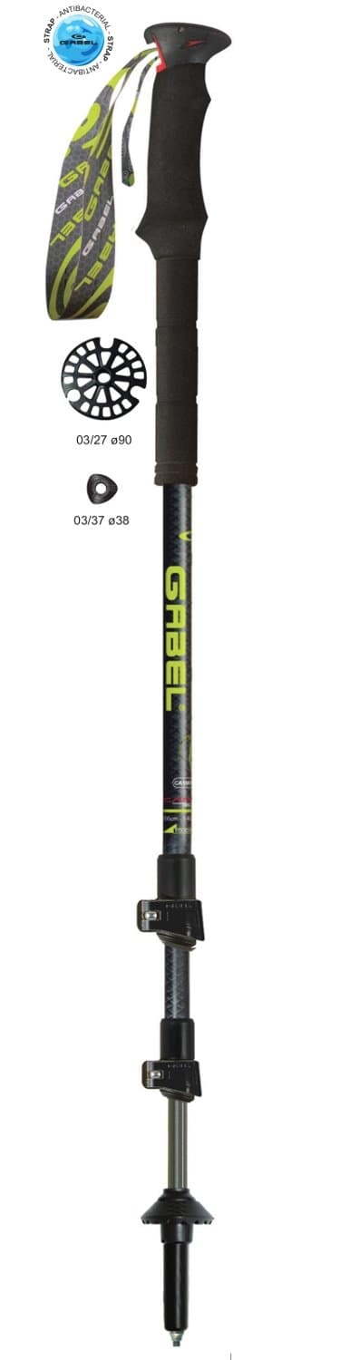GabelTrekking Tech Stick Carbon Force F.L.K - Black, One Size