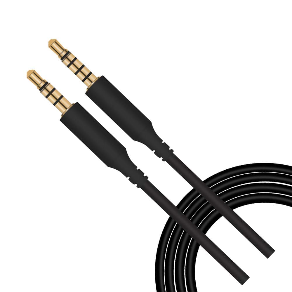 Black Replacement Astro A10 A40 Gaming Headset Audio Talkback Chat Cable Cord, No Mute and Volume Control Button, Compatible with Playstation 4 PS4, MixAmp, PC Gaming and Smartphone