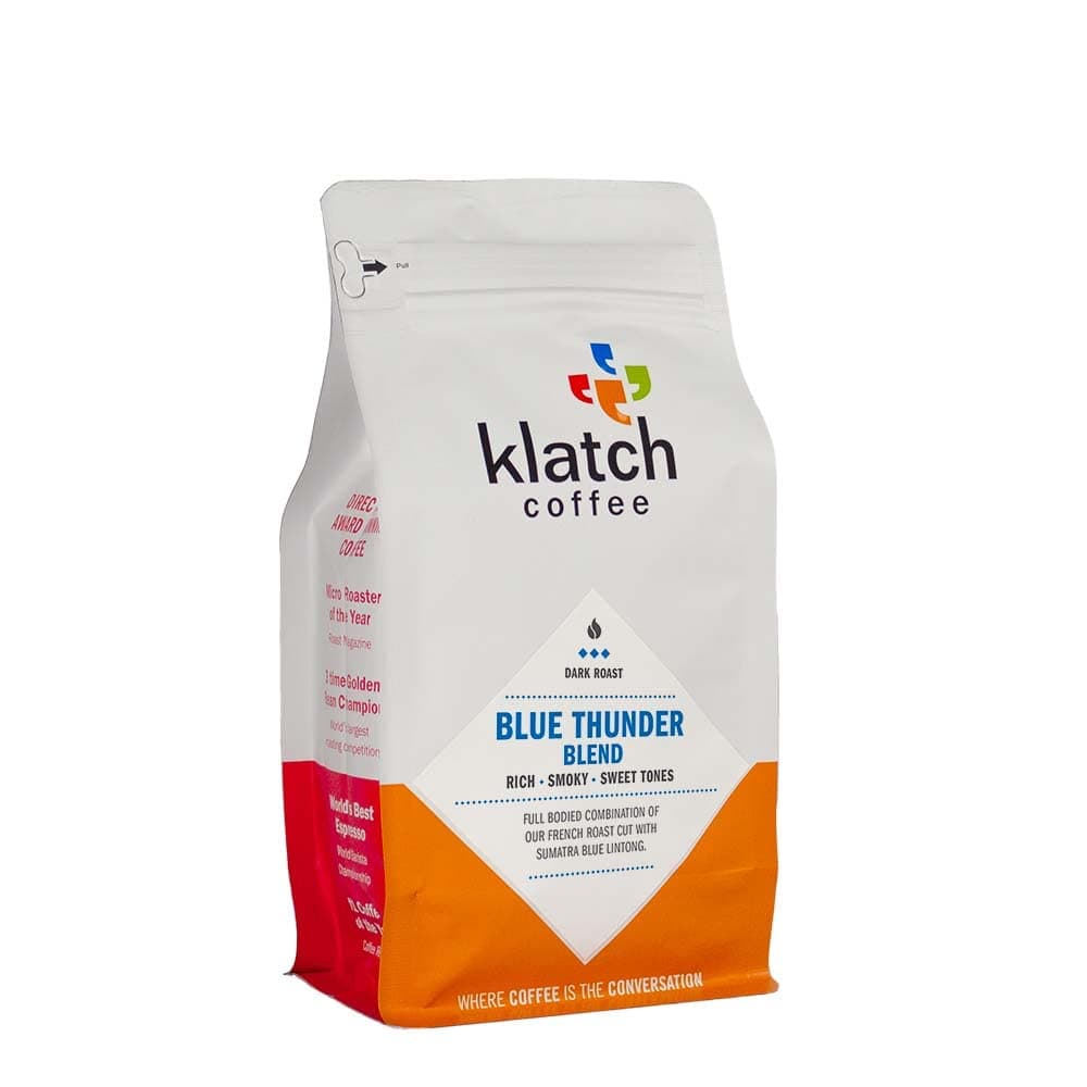 Klatch Coffee Blue Thunder Blend Dark Roast, 310 Grams, Whole Bean