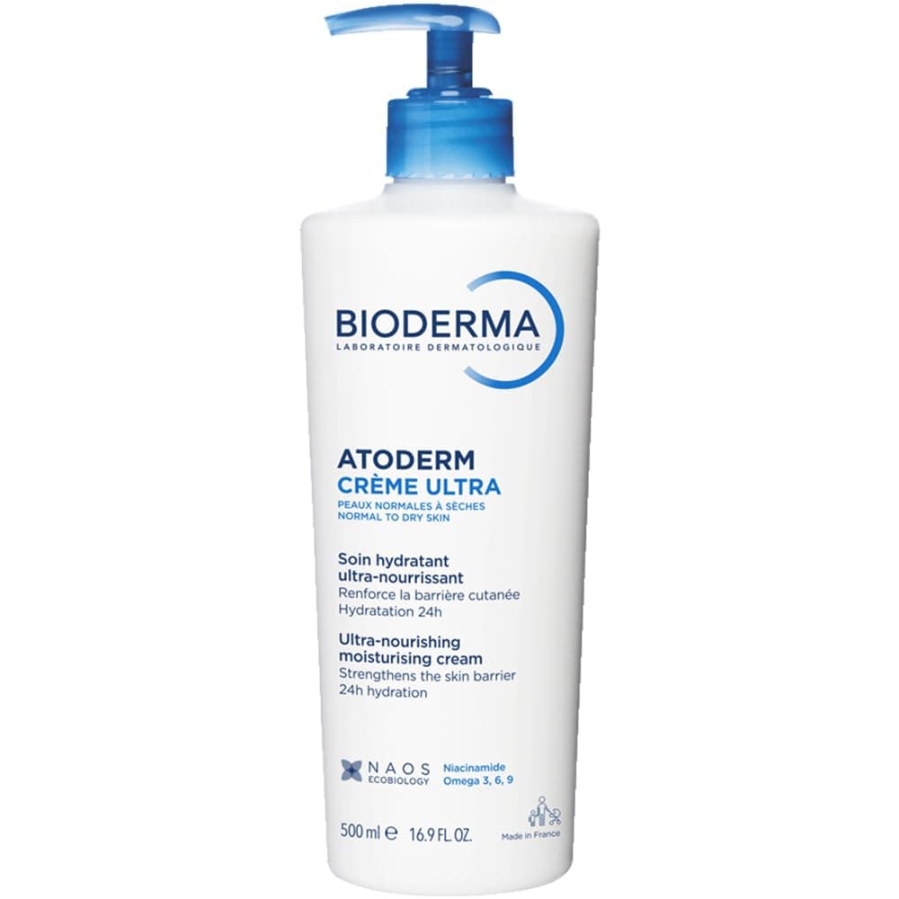 Atoderm Cream Ultra Moisturiser - Ultra-Nourishing & Protecting Daily Face Cream & Body Cream, Intense Hydration & Comfort to Re-Build the Skin Barrier, Unfragranced, 500ml