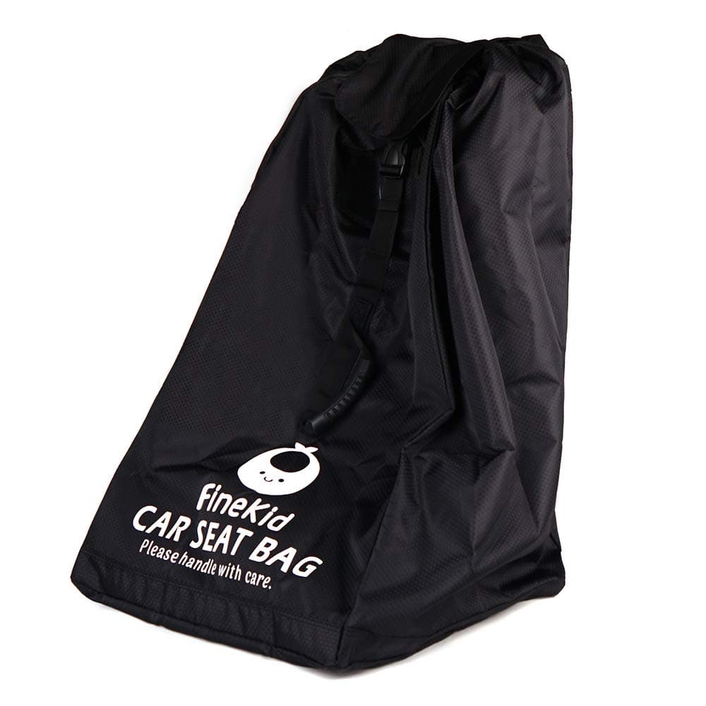 Car Seat Travel Bag for Traveling - Gate Check Bag for Car Seat and Booster Seat - Waterproof and Durable Fabric (Black)