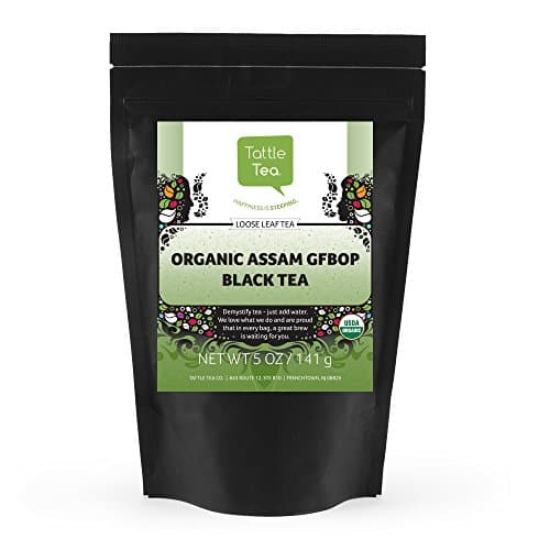 Tattle Tea Organic Assam Gfbop Black Tea, 5 Ounce