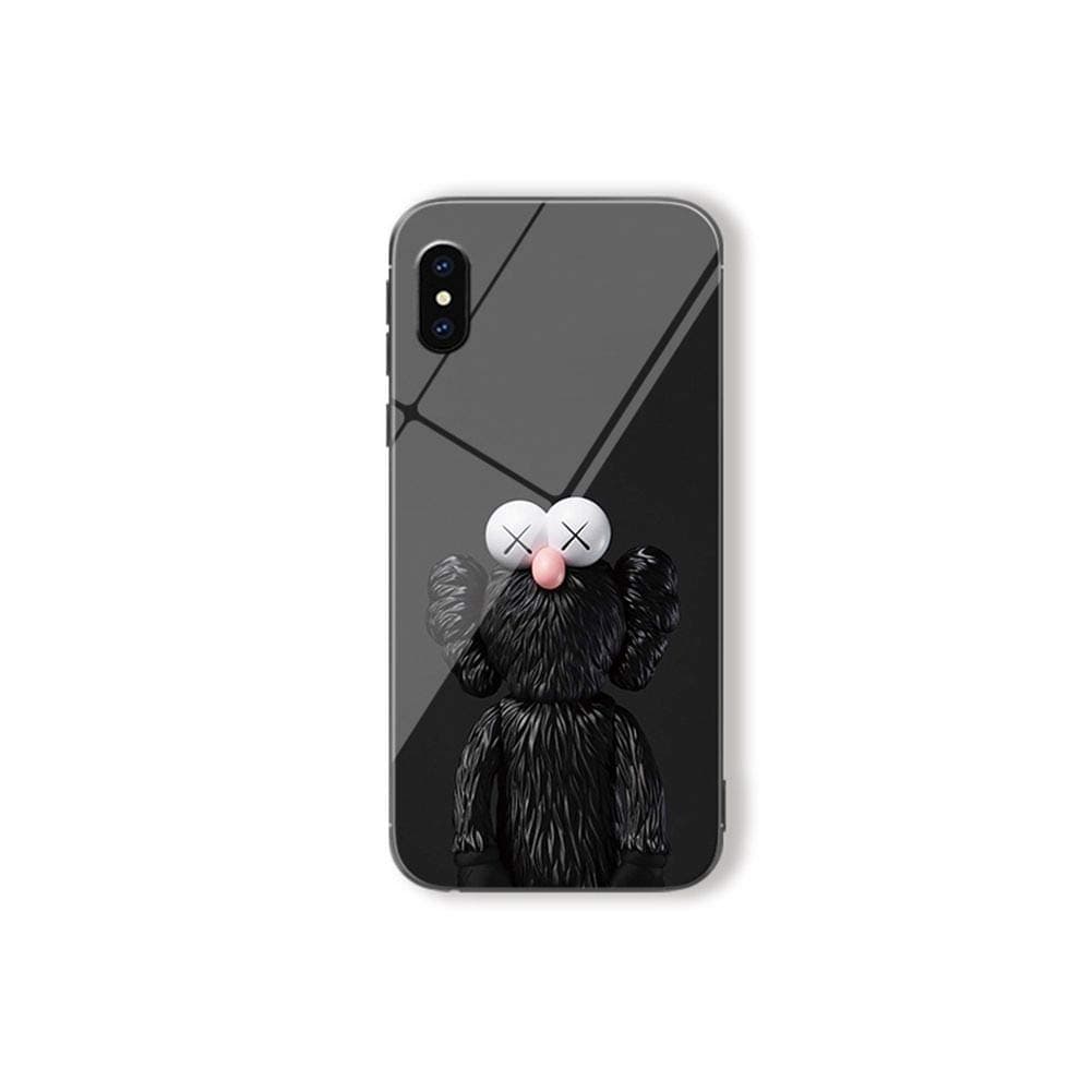 Yunhine KAWS Sesame Street Lightweight Tempered Glass Phone Case for iPhone 11 Pro