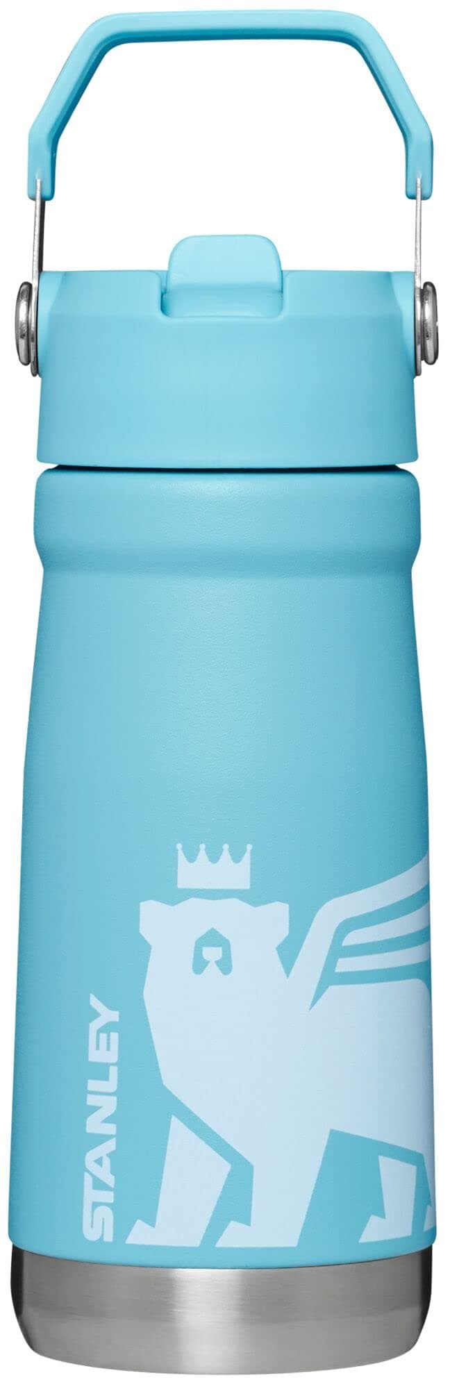 Stanley Classic IceFlow Flip Straw Water Bottle for Kids (8 or Above), 17oz, Stan the Bear Stainless Steel Bottle with Double-Wall Vacuum Insulation