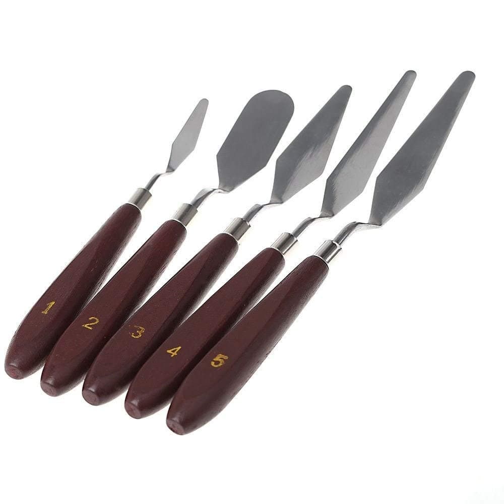 Qatalitic Set of 5 Painting Knives of Various Sizes & Shapes