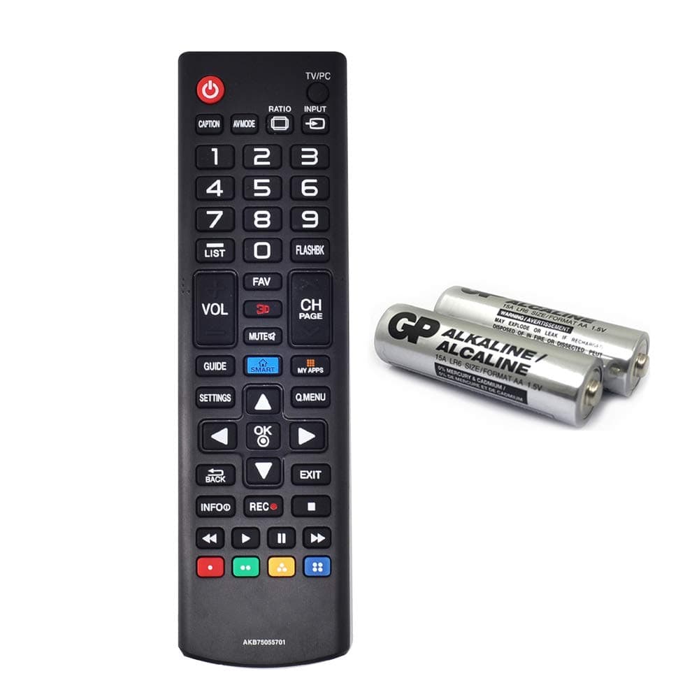 AKB75055701 Replacement TV Remote for lg AKB73715608 65UH6550 AGF76631052 55LN5200 60PN5300 55UH6150 55UH6550 60UH6150 60UH6550 55LN5400 32LF5850 42LF5850 with GP Alkaline 2 pcs Batteries
