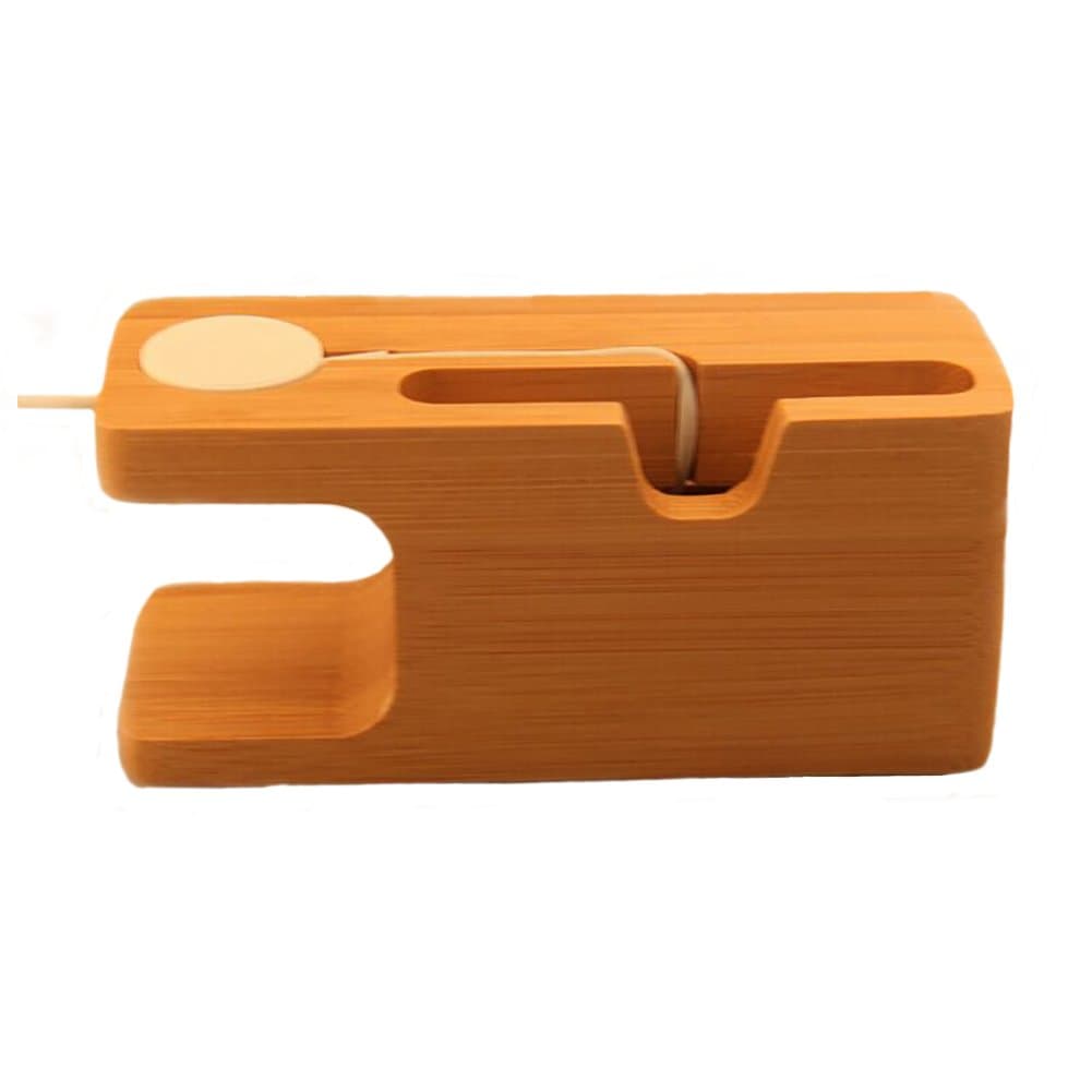 Bamboo Wooden Apple Watch Stand Charging Dock Holder for Iphone Watch & Charge Station Cradle Bracket for iPadxFF0C;iPod and iPhone5/5S/5C/6/6 PLUS/6S/6SPlus