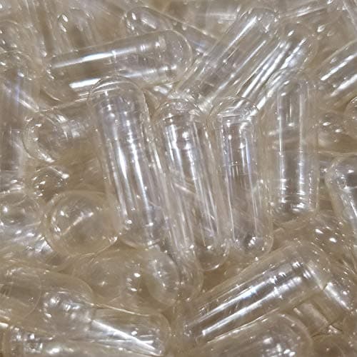 Capsules World - Empty Gelatin Capsules 00 Size - 1000 Count, Clear Color, Premium EMBO Caps Technology, Compatible with Capsule Filling Machine & Capsule Pill Gel Filler