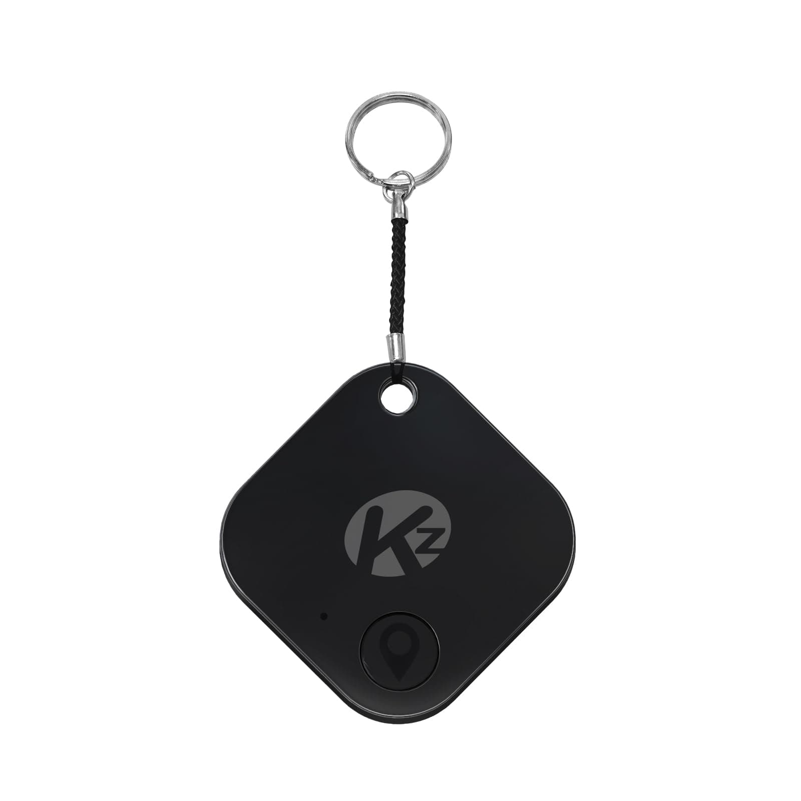 KZO Bluetooth Tracker Smart Tag for Keys, Bags, and More, Phone Finder, iOS and Android Compatible, Water-Resistant, Loud Ring, Replaceable Battery (Black, 1 Pack)