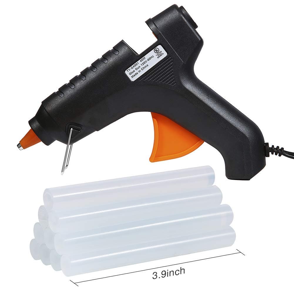 Mini Hot Melt Glue Gun with 10PCS Glue Sticks TY-G4001 120V/60HZ 40W Power Glue Guns Kit for DIY Small Craft Projects & Sealing & Home Quick Daily Repairs and Arts for DIY