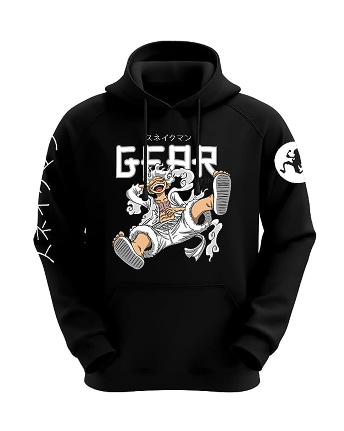 One Piece Luffy Gear 5 Sun God Unisex Anime Hoodie for Men & Women 100% Cotton Naruto, Jujutsu Kaisen, Goku, Gojo, Bleach Anime Printed Hoodies
