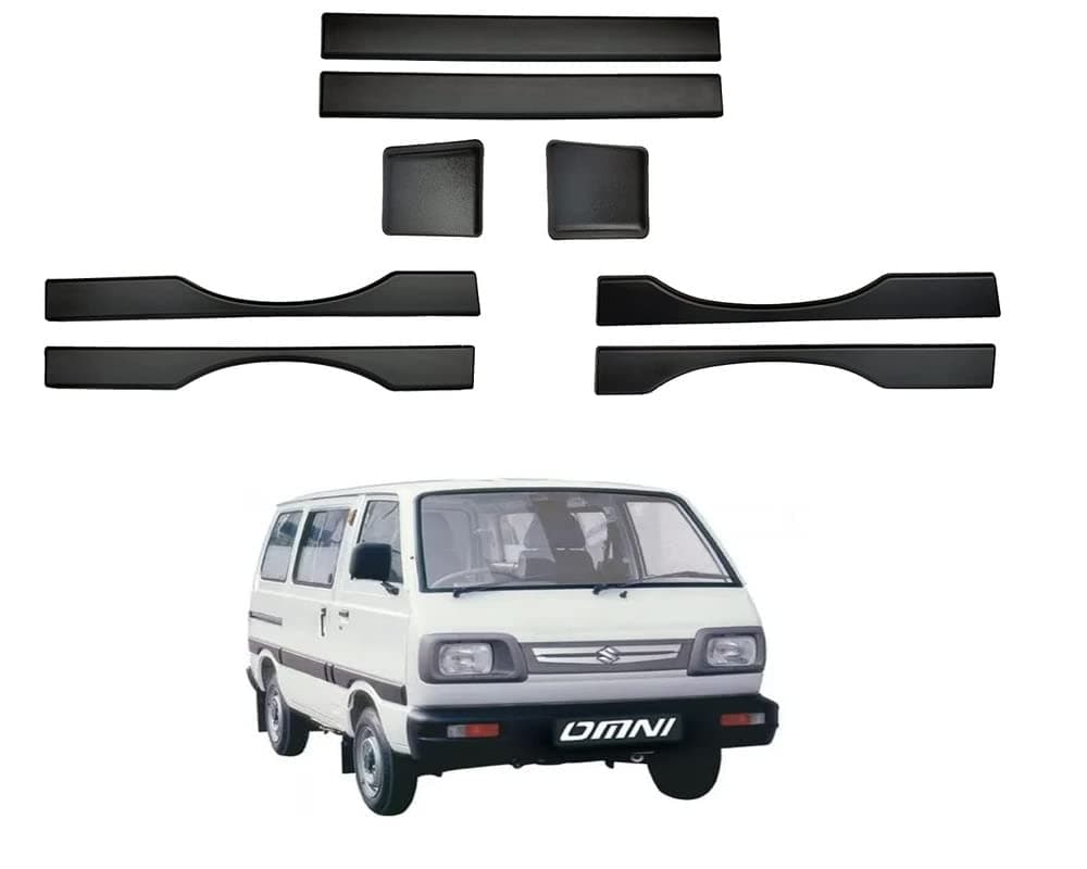 Plastic Car Door Side Beading Moulding Compatible for Maruti Omni Van Set of 8 Pieces