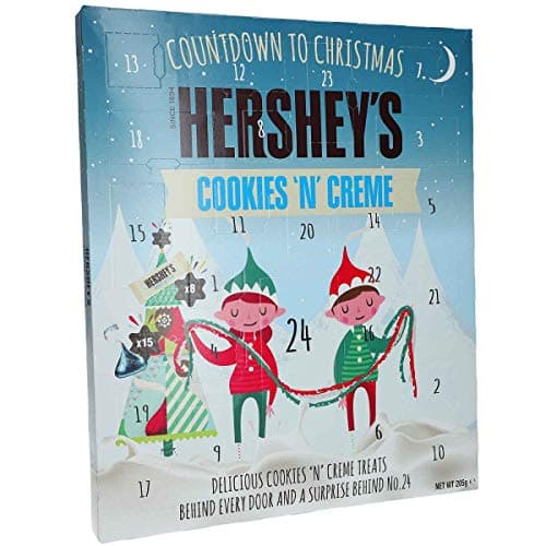 Hershey's Cookies 'n' Crème Advent Calendar, White Chocolate Flavour with Cookie Pieces