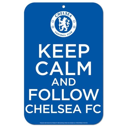 WinCraft English Premiership Chelsea FC Plastic Signs, 11 x 17-Inch, Multi