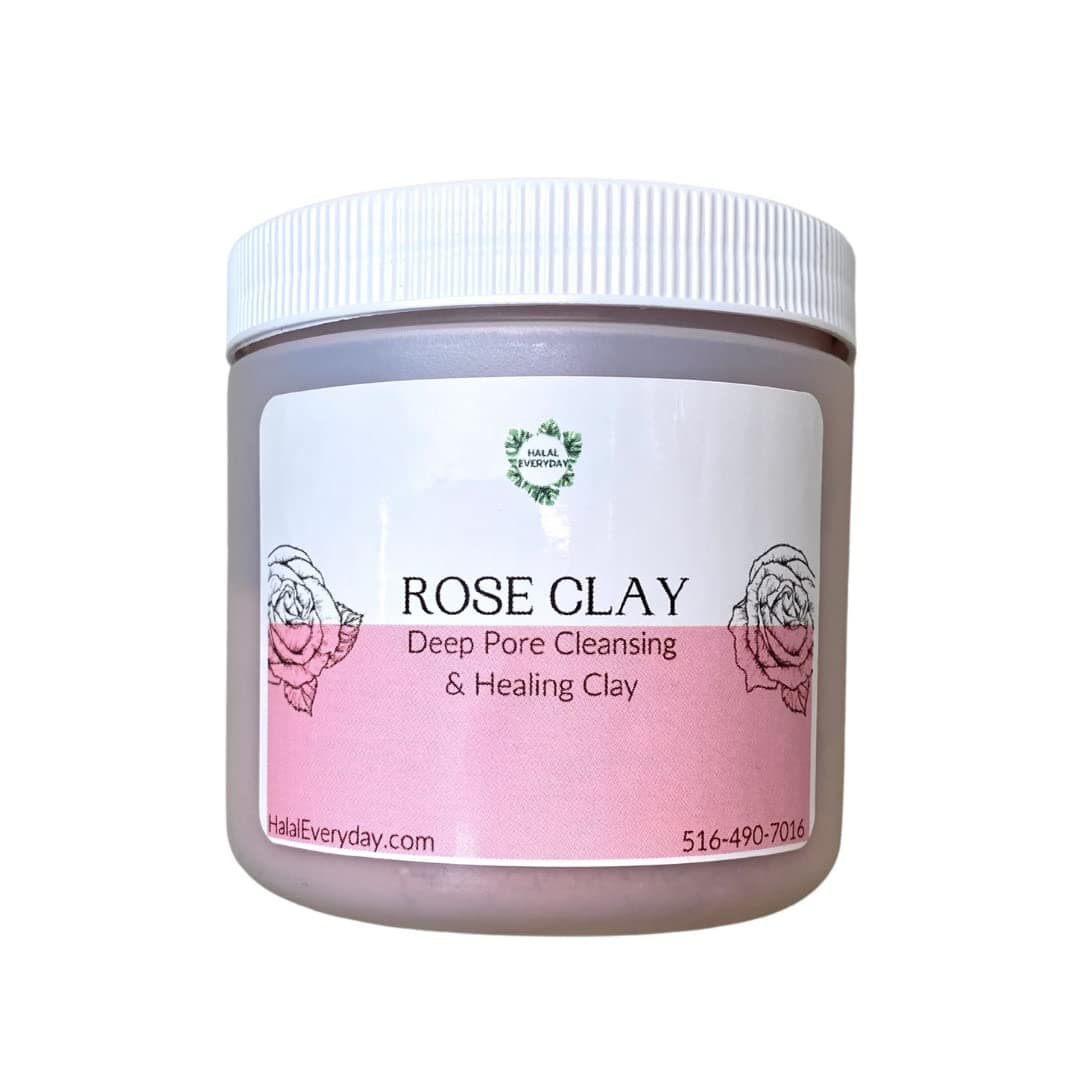 Rose Clay 1/2 Lb - Pure Rose Clay - Detoxifying and Rejuvenating clay - Mild and Gentle Clay -Enough supply for about 60 days- By HalalEveryday®
