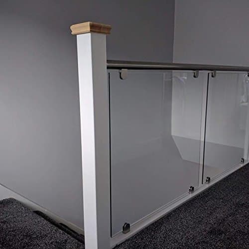 Steel Handrail & Glass Landing Balustrade Kit (fit Landing 1140-1280mm Long)