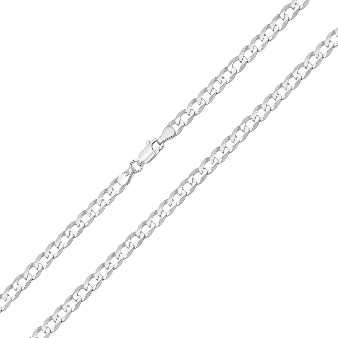 925 Sterling Silver Men/Ladies Curb Chain - 40.6, 45.7, 50.8, 55.9, 61, 66, 71.1, 76.2cm WJS14029L16