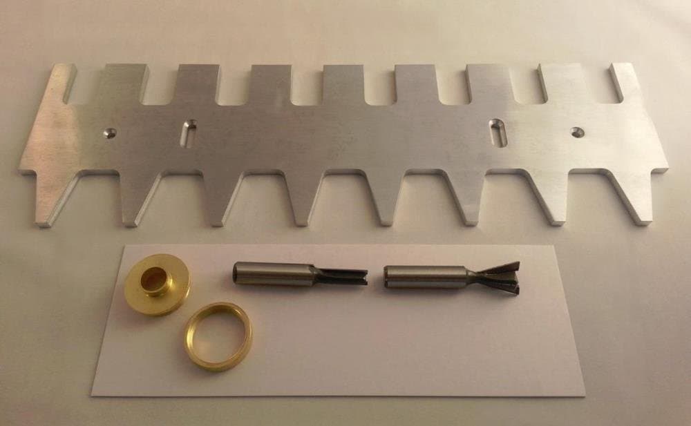 Large Universal Aluminum Pins & Tails Through Thru Dovetail Jig Template