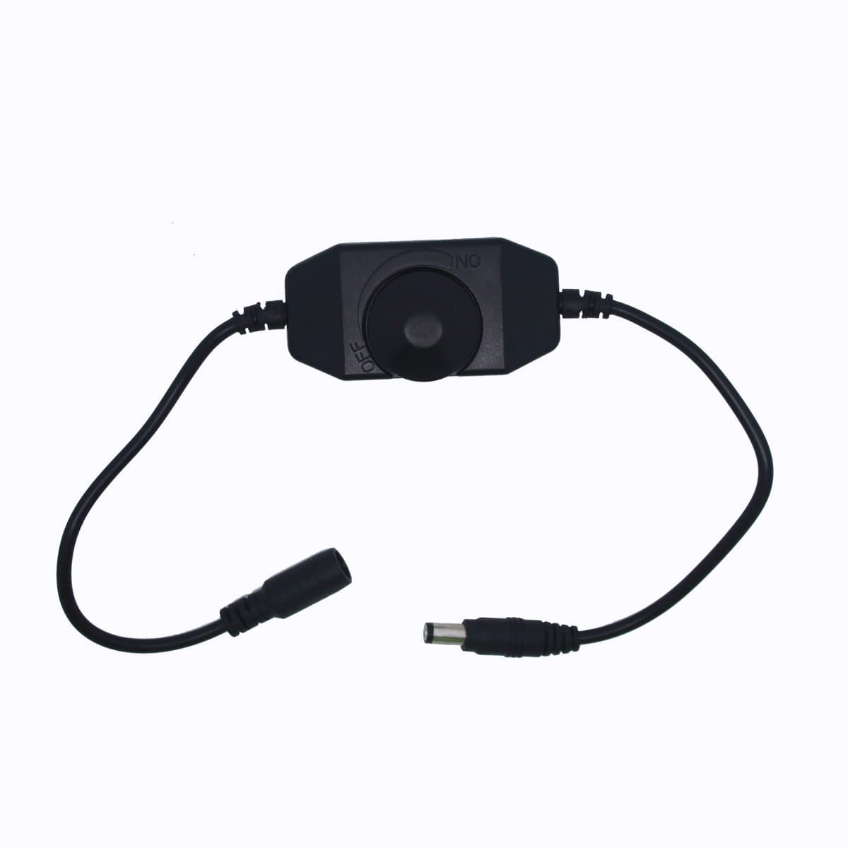 Litever PWM DC12/24V 3A Rotary Stepless LED Dimmer Switch with DC5521 Male and Female Jack