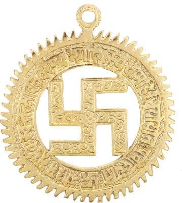 EtsiBitsi Wall Hanging, Spiritual Swastick with Gayatri Mantra Wall Hanging_EB_WH_011