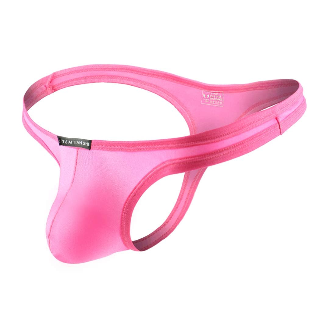 Mens T-Back Thongs Sexy Low Rise G-String Briefs Bulge Pouch Underwear