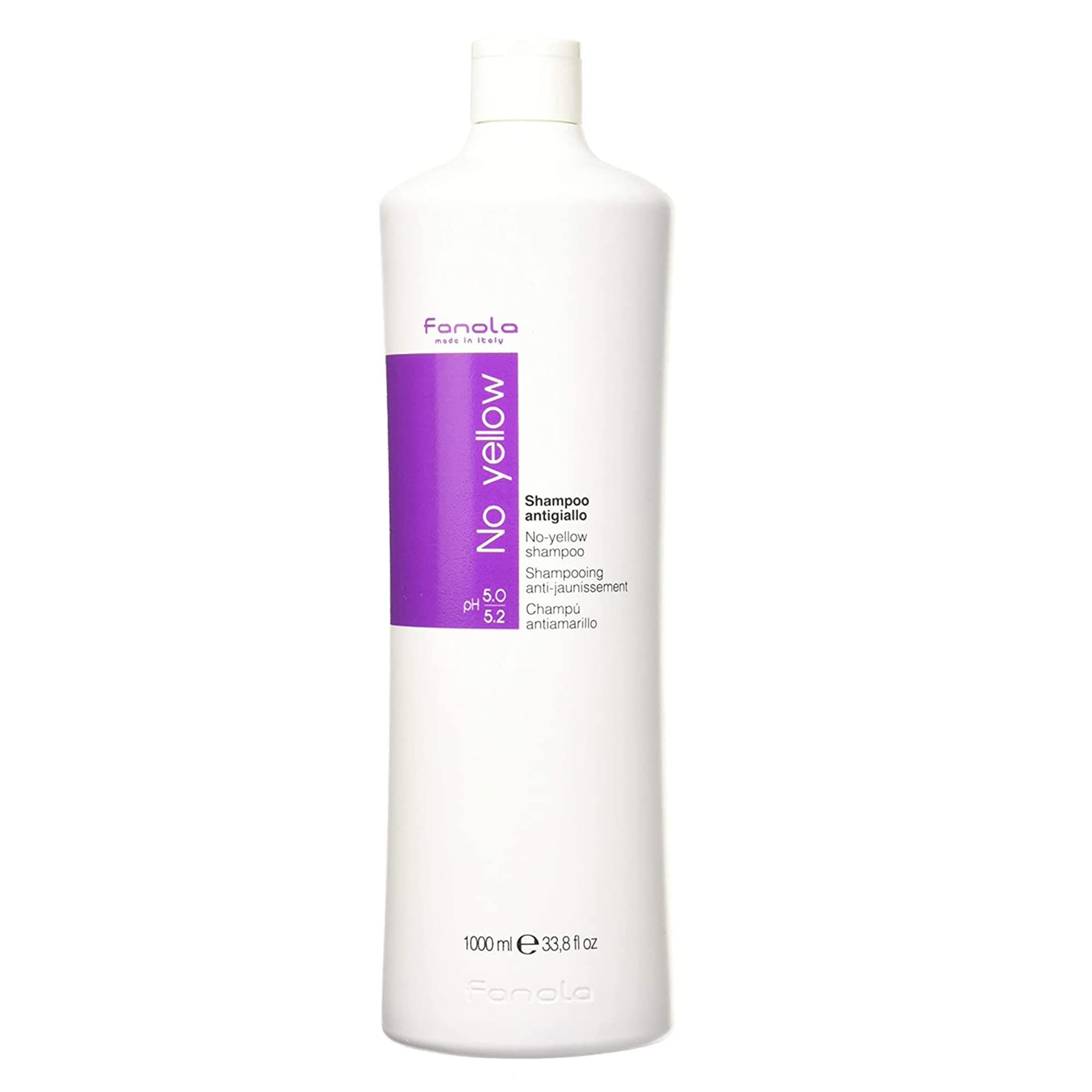 No Yellow Purple Shampoo - Purple Color Depositing Shampoo for Blondes, Bleached & Grey Hair - Formulated with Violet Pigment to Remove Brassy Tones from Hair (33.8 Fl oz)