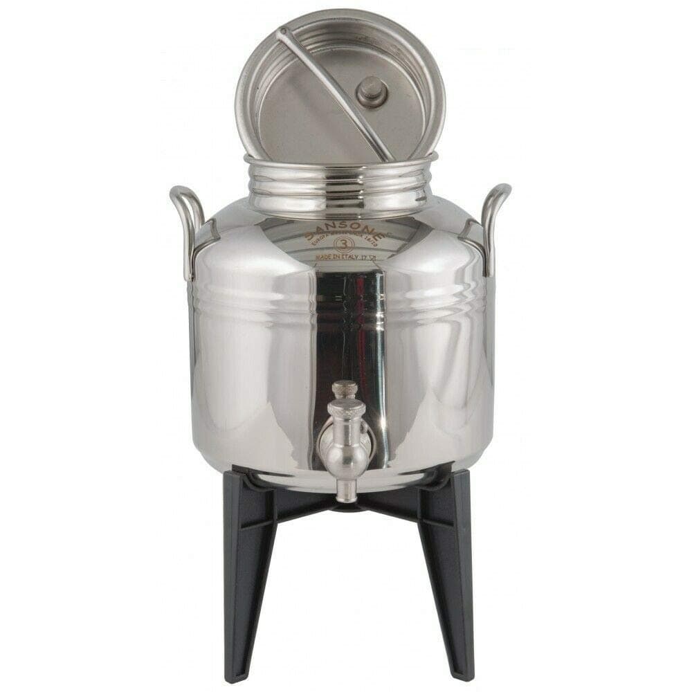Sansone Sanson Soldered Spindle 3 L EU Tap Oil Bidon Oil Stainless Steel 18/10