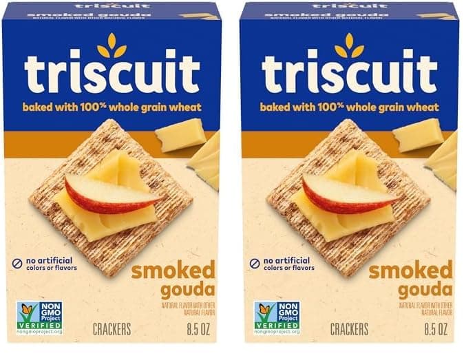 Triscuit Smoked Gouda Whole Grain Wheat Crackers, 8.5 oz (Pack of 2)