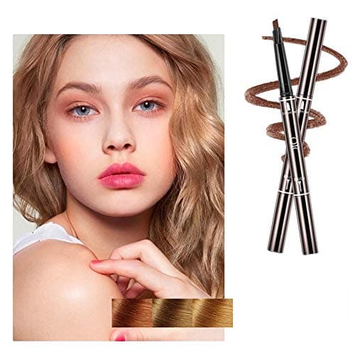 3D Eyebrow Pencil, Long Lasting Non-marking Eyebrow Pencil Brow with Brush for Girls 2 PACK(1# Black)