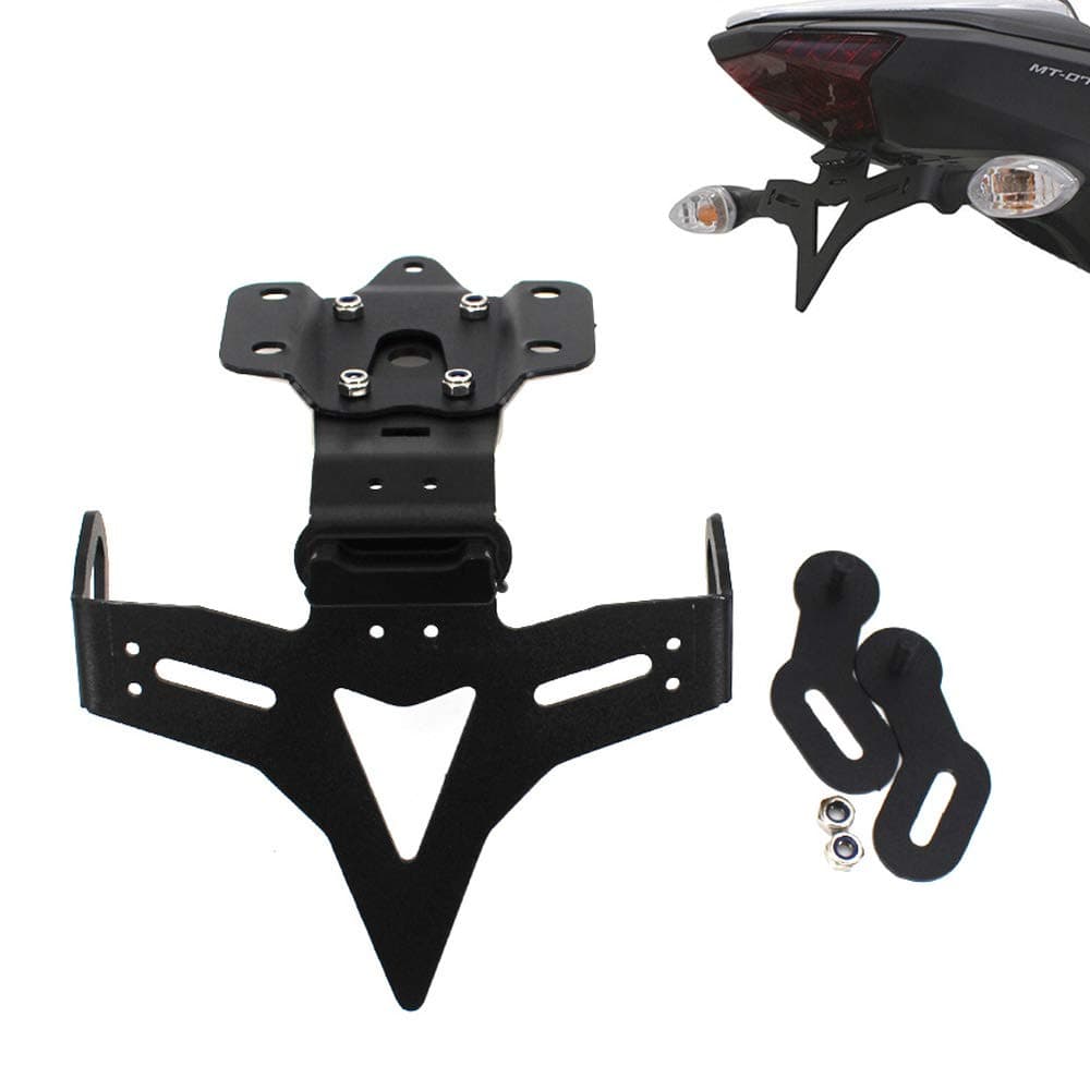 UbuyMotor License Plate Holder Motorcycle Accessories Tail Tidy Fender Eliminator License Plate Bracket Compatible with MT-07 FZ-07 2014-2020 MT-07 Moto CAGE 2015-2018
