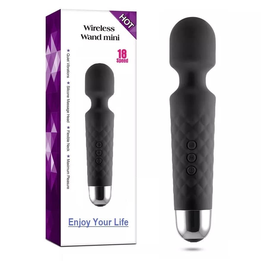 Viulvuk Waterproof Rechargeable Personal Body Massager for Women | Cordless Handheld Wand Vibrate Machine with 20 Vibration Modes & 8 Speed Patterns | Perfect for Pain Relief Massage (Multi Color)
