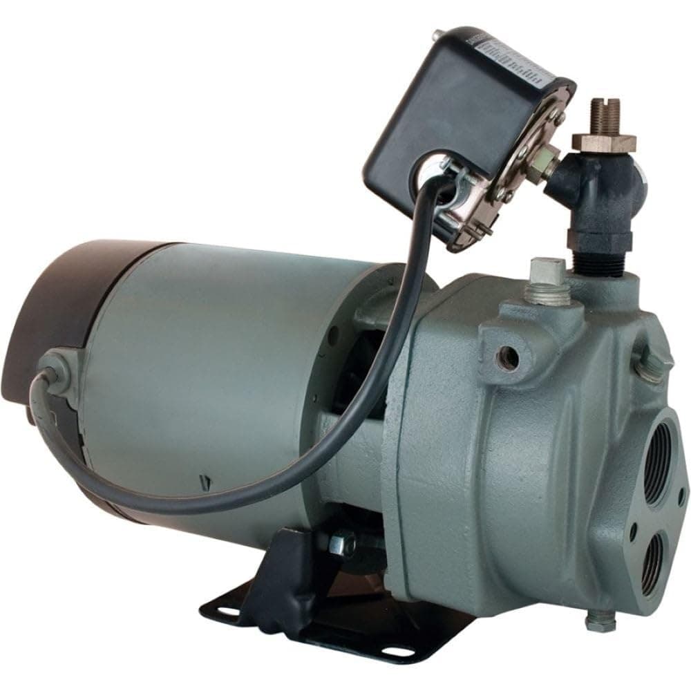 Star JHU10 1 HP Cast Iron Convertible Jet Pump for Shallow or Deep Wells, Made in the USA using a Majority of U.S. Content