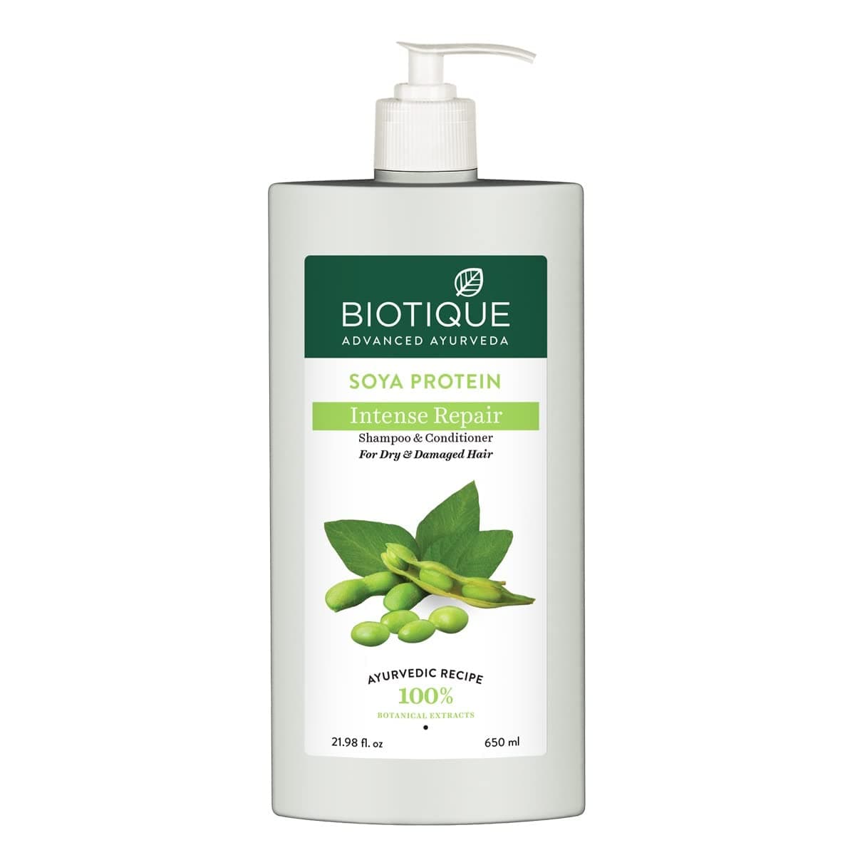 Biotique Soya Protein Fresh Nourishing Shampoo | Repairs Dry and Damaged Hair |Maintains pH Balance |Promotes Healthy Shiny Hair| Prevents Color Fading | All Skin Types | 650ml