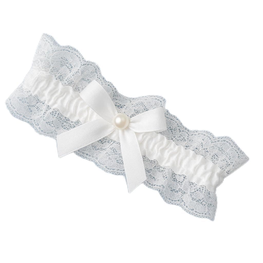 Ivory Garter - Plain - Wedding Favour Bride to Be Hen Party Night Do Accessory