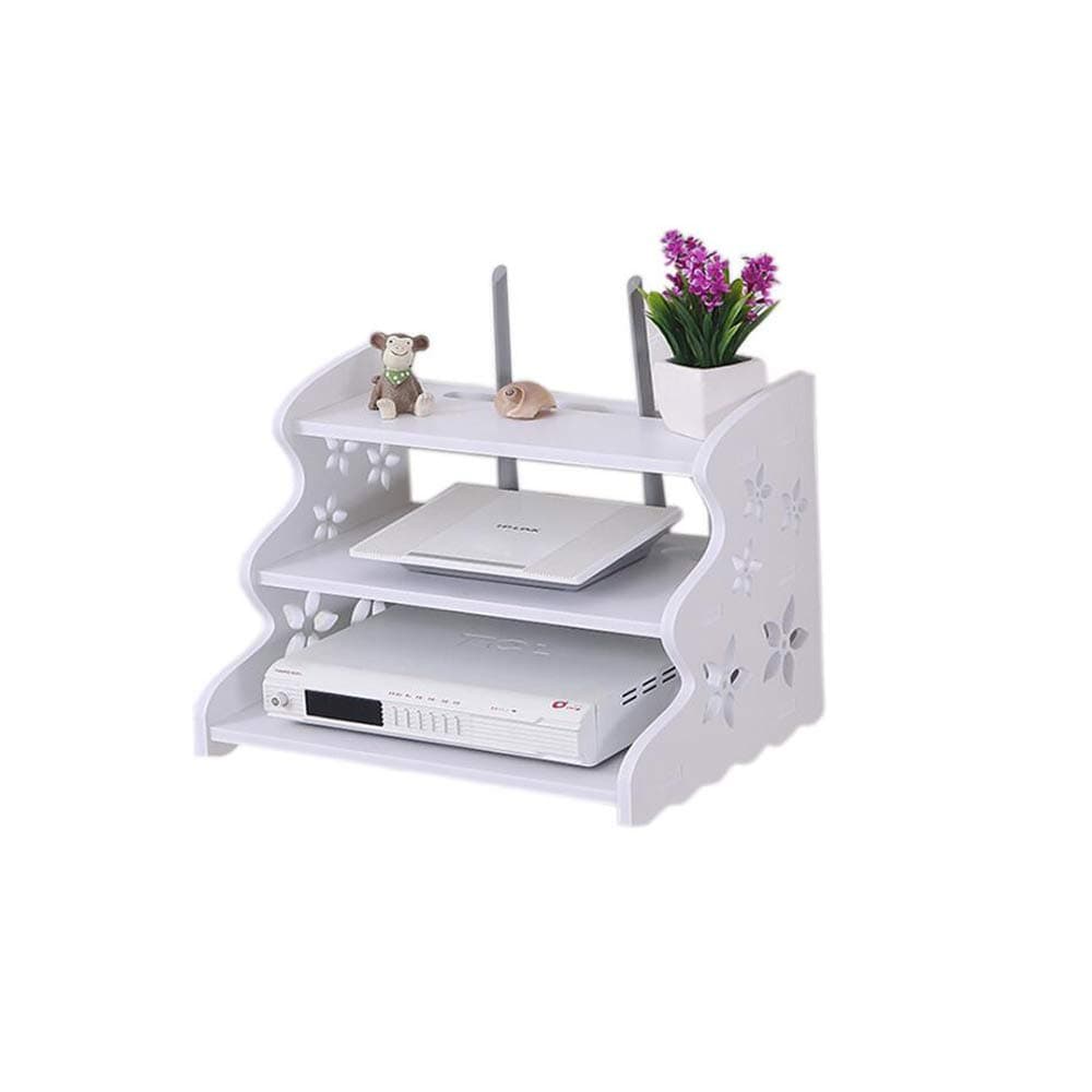 HAI Floating TV Shelf Wall Mounted Media Console, Router DVD Shelves Wall Mount, for Xbox One/PS4/Cable Box/DVD Players/Game Console Streaming Media Equipment