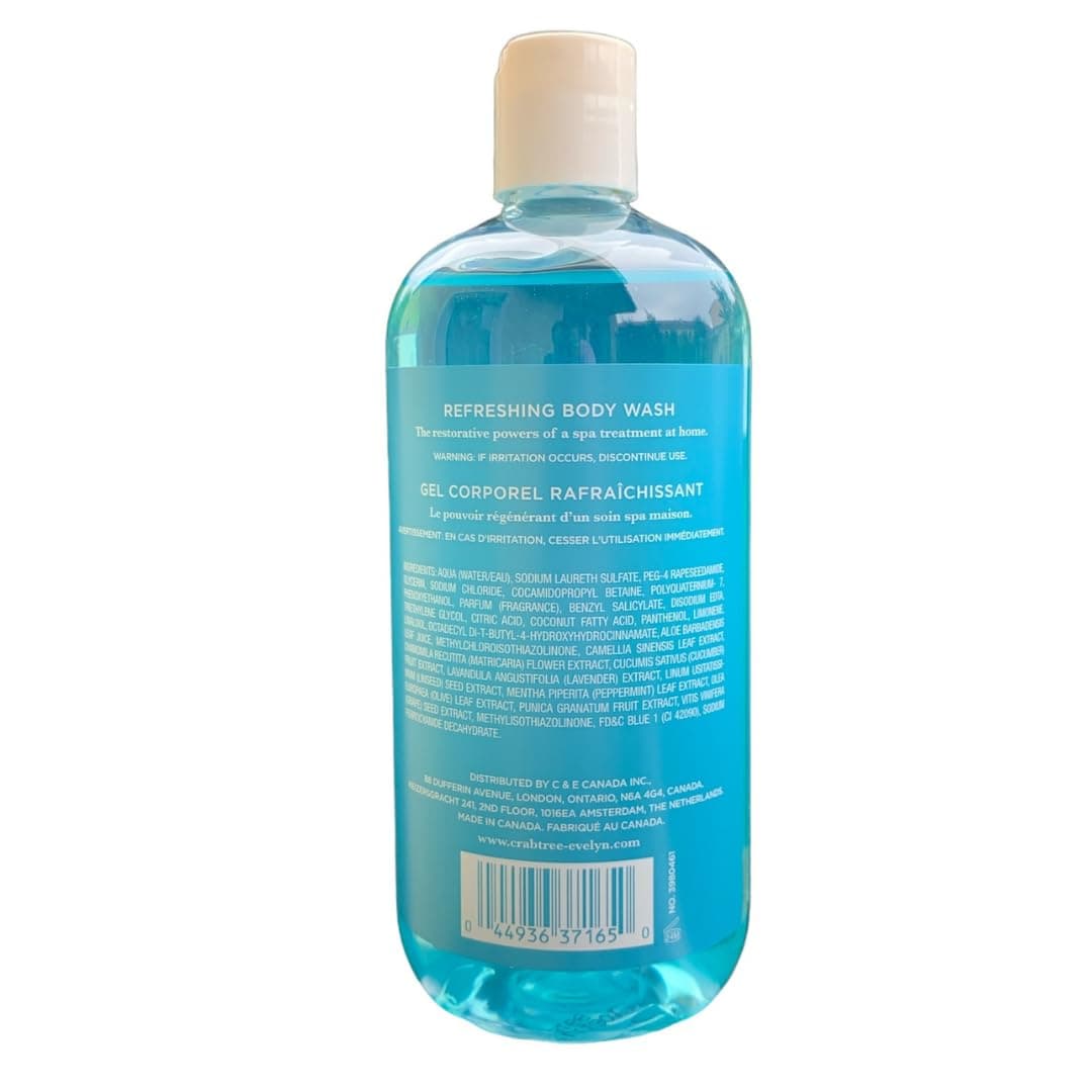 Crabtree & Evelyn La Source Refreshing Body Wash & Body Lotion Set | 16.9oz/500ml