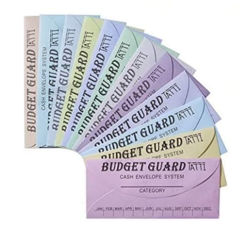 48 pack, Cash Envelopes, Deposit Envelopes, Budgeting Finance Keeper, Saving Money Organizer, cash envelope system wallet, 12 Assorted Colors Cash Savings Sheets