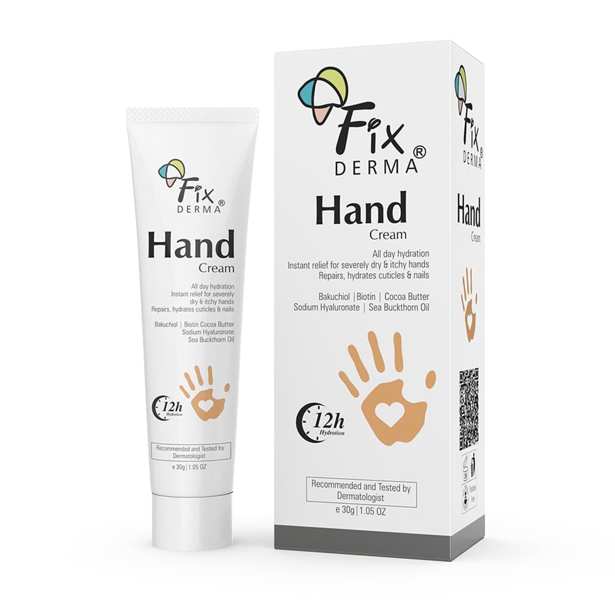 Fixderma Hand Cream for Women & Men | Hand Moisturizer | Hand Cream for Dry and Rough Hands | Cocoa Butter | Cream for Itchy Hand | All Skins Types - 30g