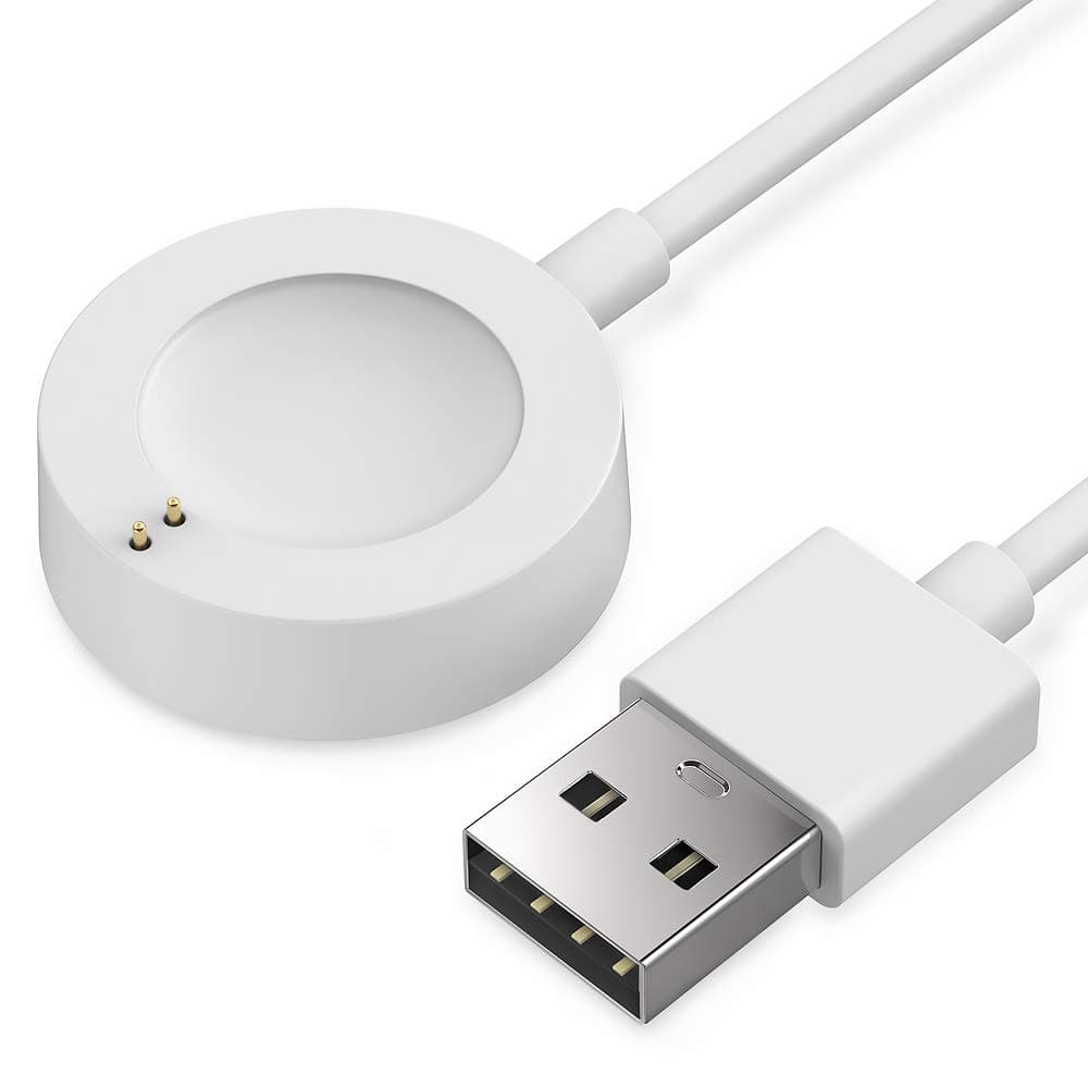 Charger Compatible with Fossil Gen 4, Gen 5, Emporio Armani, Skagen falster 2, Misfit Vapor 2, Kate Spade, Michael Kors Runway - USB Charging Cable 3.3ft 100cm - Smartwatch Accessories(White)