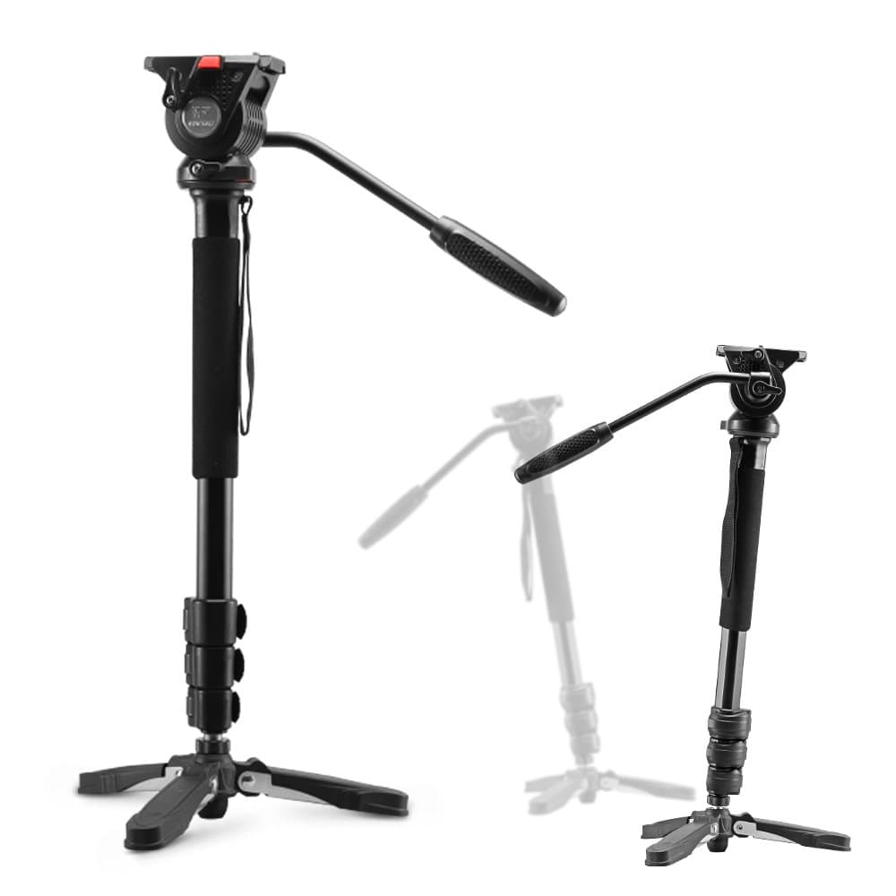 Sofoto Monopod With Feet Head Removable Stand Base For Photo/Video - Carrying Bag Included 3978M